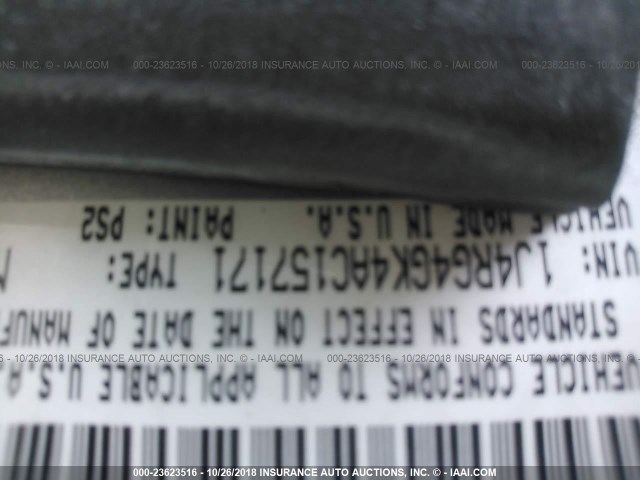 1J4RG4GK4AC157171 - 2010 JEEP COMMANDER SPORT Plata foto 9