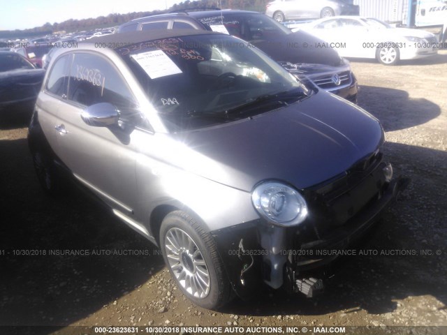 3C3CFFER6CT340514 - 2012 FIAT  500 LOUNGE GRAY photo 1