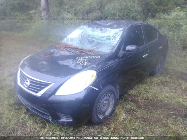 3N1CN7AP6CL930241 - 2012 NISSAN VERSA S/SV/SL BLACK photo 2