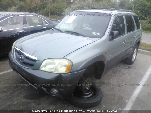 4F2CZ96153KM20370 - 2003 MAZDA TRIBUTE ES GREEN photo 2