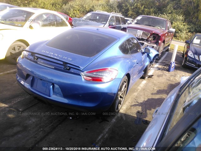 WP0AA2A89GK170731 - 2016 PORSCHE CAYMAN BLUE photo 4