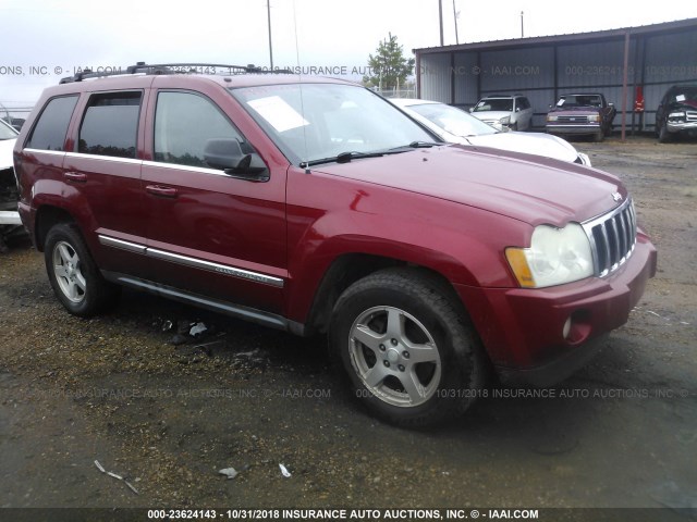 1J4HS58N55C632857 - 2005 JEEP GRAND CHEROKEE LIMITED RED photo 1
