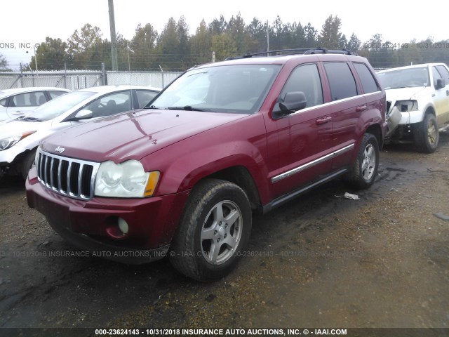 1J4HS58N55C632857 - 2005 JEEP GRAND CHEROKEE LIMITED RED photo 2