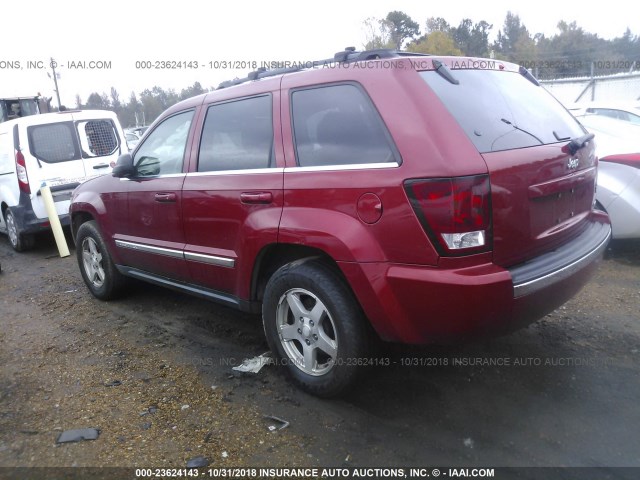 1J4HS58N55C632857 - 2005 JEEP GRAND CHEROKEE LIMITED RED photo 3