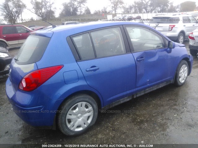 3N1BC1CP1AL374025 - 2010 NISSAN VERSA S/SL BLUE photo 4