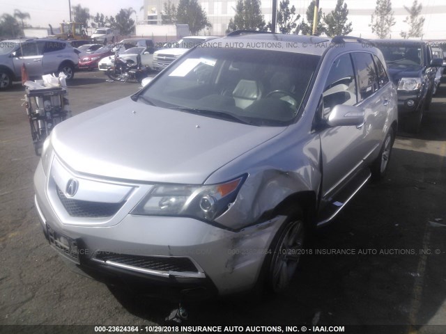 2HNYD2H67AH531246 - 2010 ACURA MDX TECHNOLOGY GRAY photo 2