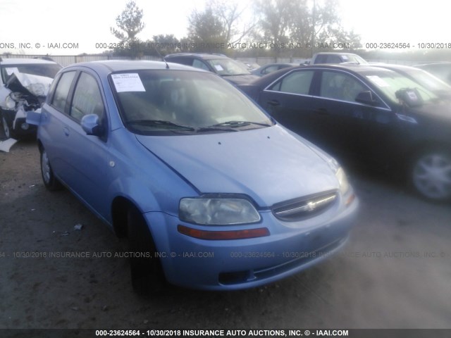 KL1TD62635B471889 - 2005 CHEVROLET AVEO LS BLUE photo 1