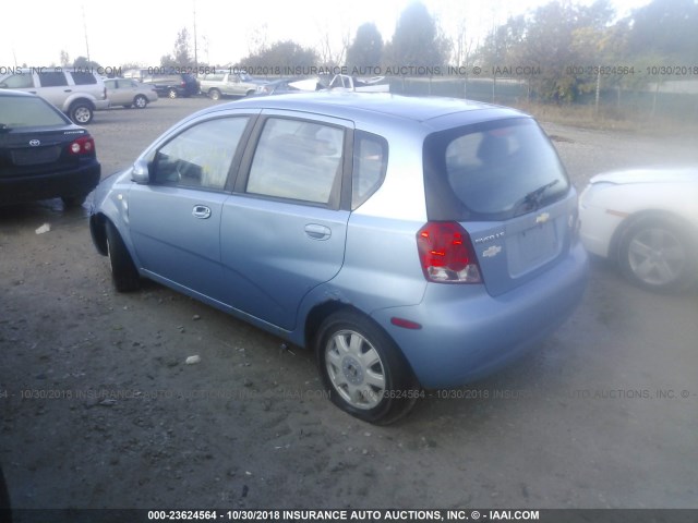 KL1TD62635B471889 - 2005 CHEVROLET AVEO LS BLUE photo 3