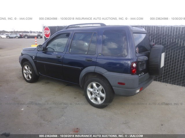 SALNY22242A212768 - 2002 LAND ROVER FREELANDER SE BLUE photo 3