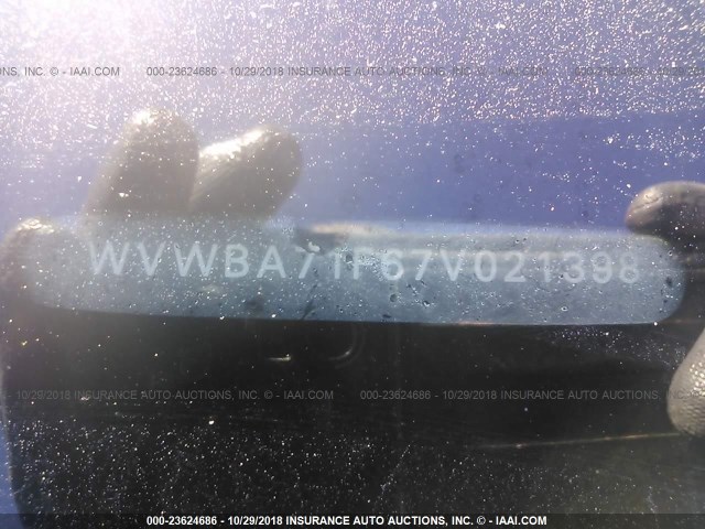 WVWBA71F67V021398 - 2007 VOLKSWAGEN EOS 2.0T BLACK photo 9