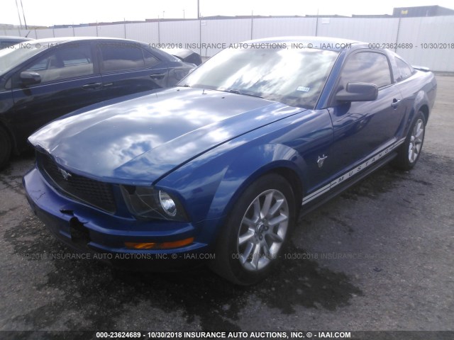 1ZVHT80N295126894 - 2009 FORD MUSTANG BLUE photo 2