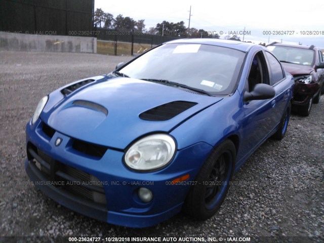 1B3AS66S44D559867 - 2004 DODGE NEON SRT-4 BLUE photo 2