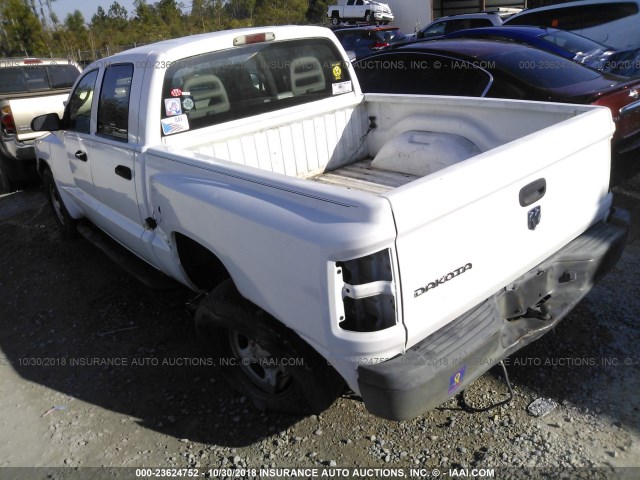 1D7HE28K55S210374 - 2005 DODGE DAKOTA QUAD/ST WHITE photo 3