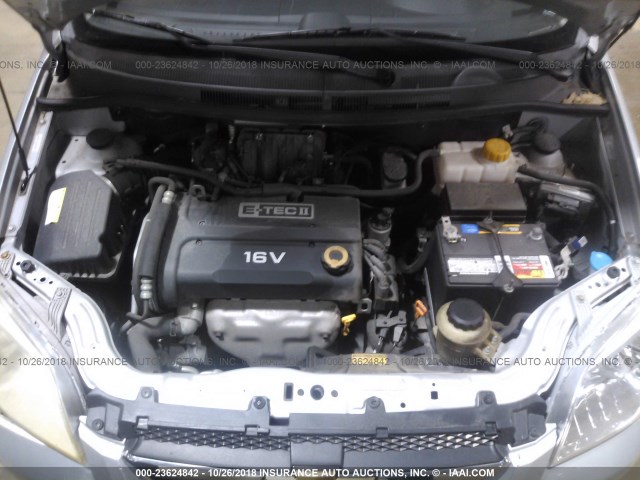 KL1TD566X8B095278 - 2008 CHEVROLET AVEO LS SILVER photo 10