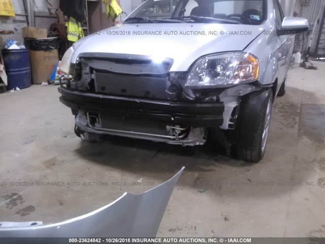 KL1TD566X8B095278 - 2008 CHEVROLET AVEO LS SILVER photo 6