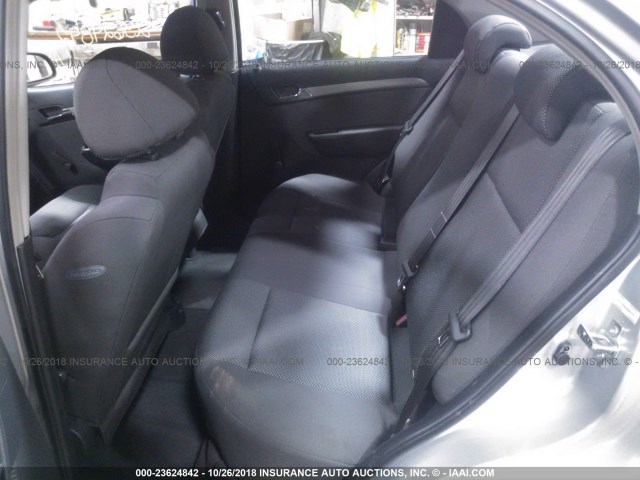 KL1TD566X8B095278 - 2008 CHEVROLET AVEO LS SILVER photo 8