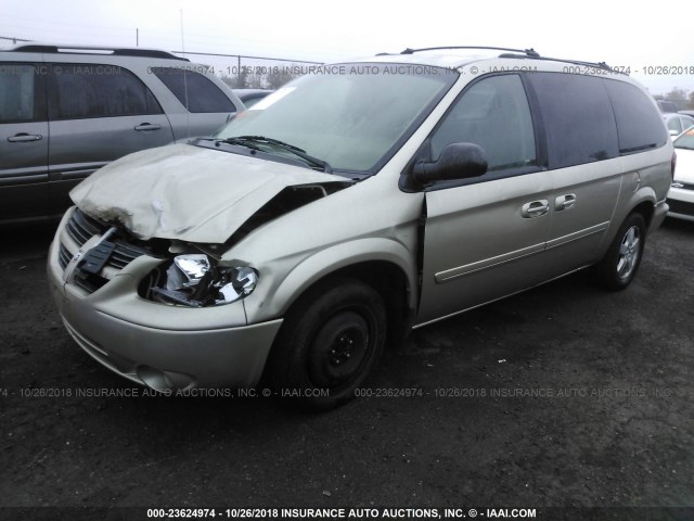 2D4GP44L55R287535 - 2005 DODGE GRAND CARAVAN SXT TAN photo 2