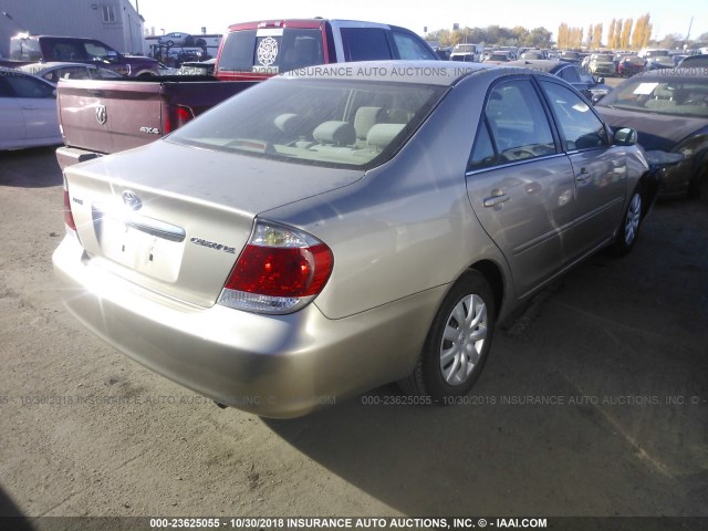 4T1BE32K85U071646 - 2005 TOYOTA CAMRY LE/XLE/SE GOLD photo 4