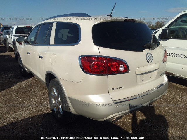 5GALRBED5AJ253712 - 2010 BUICK ENCLAVE CXL WHITE photo 3