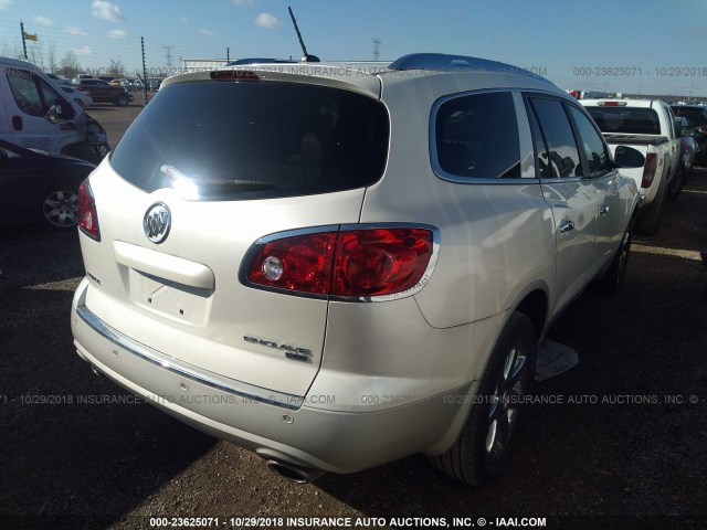 5GALRBED5AJ253712 - 2010 BUICK ENCLAVE CXL WHITE photo 4