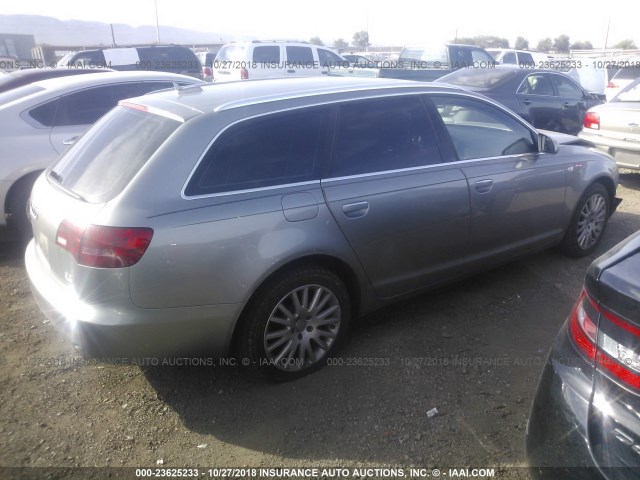 WAUKH94FX6N114651 - 2006 AUDI A6 AVANT QUATTRO SILVER photo 4