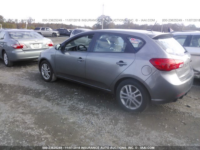 KNAFU5A24B5397985 - 2011 KIA FORTE EX GRAY photo 3