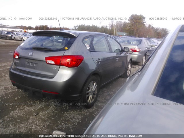 KNAFU5A24B5397985 - 2011 KIA FORTE EX GRAY photo 4