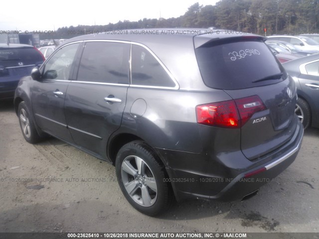 2HNYD2H63BH548112 - 2011 ACURA MDX TECHNOLOGY BLACK photo 3