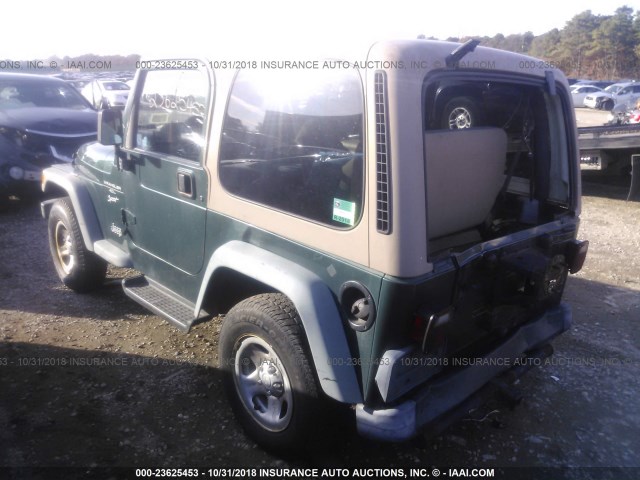 1J4FA49S0YP774412 - 2000 JEEP WRANGLER / TJ SPORT GREEN photo 3