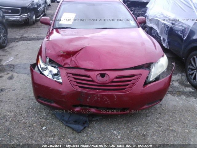 4T1BE46K27U091944 - 2007 TOYOTA CAMRY NEW GENERAT CE/LE/XLE/SE RED photo 10