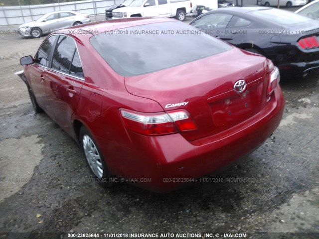 4T1BE46K27U091944 - 2007 TOYOTA CAMRY NEW GENERAT CE/LE/XLE/SE RED photo 3