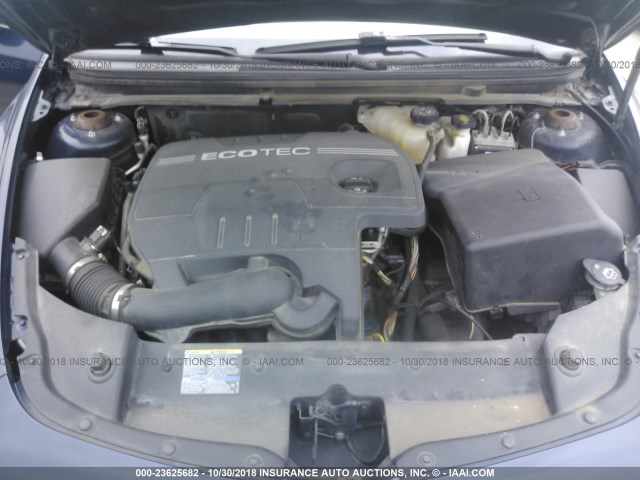 1G1ZH57B18F285216 - 2008 CHEVROLET MALIBU 1LT BLUE photo 10