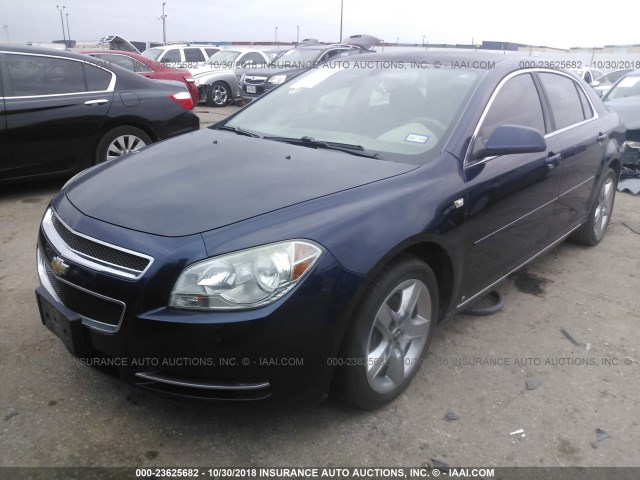 1G1ZH57B18F285216 - 2008 CHEVROLET MALIBU 1LT BLUE photo 2