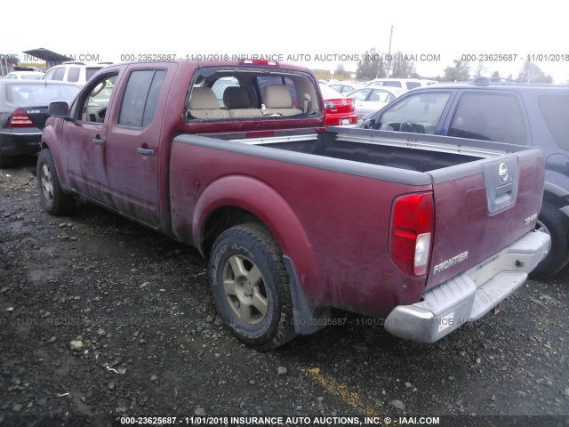 1N6AD09W57C457358 - 2007 NISSAN FRONTIER CREW CAB LE/SE/OFF ROAD RED photo 3