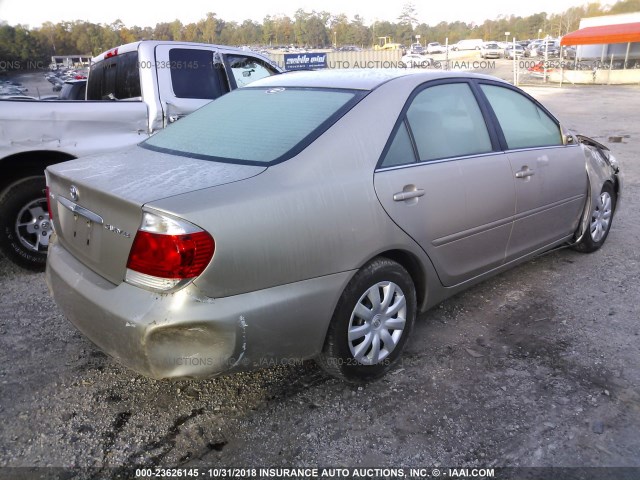 4T1BE32K25U015475 - 2005 TOYOTA CAMRY LE/XLE/SE GOLD photo 4