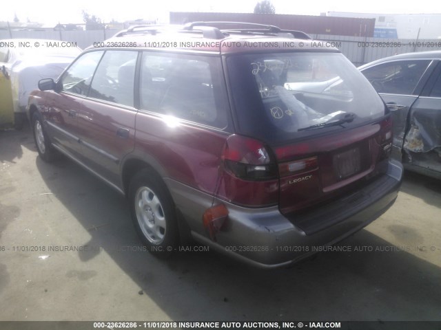 4S3BG6852T7984223 - 1996 SUBARU LEGACY OUTBACK RED photo 3