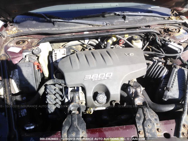 2G4WB55K311225798 - 2001 BUICK REGAL LS MAROON photo 10