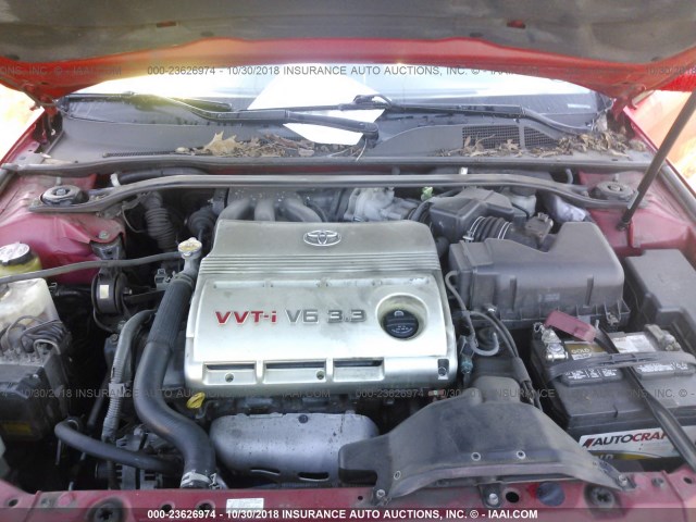 4T1FA38P86U079120 - 2006 TOYOTA CAMRY SOLARA SE/SLE წითელი ფოტო 10