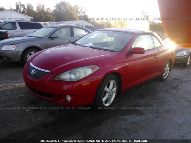 4T1FA38P86U079120 - 2006 TOYOTA CAMRY SOLARA SE/SLE წითელი ფოტო 2