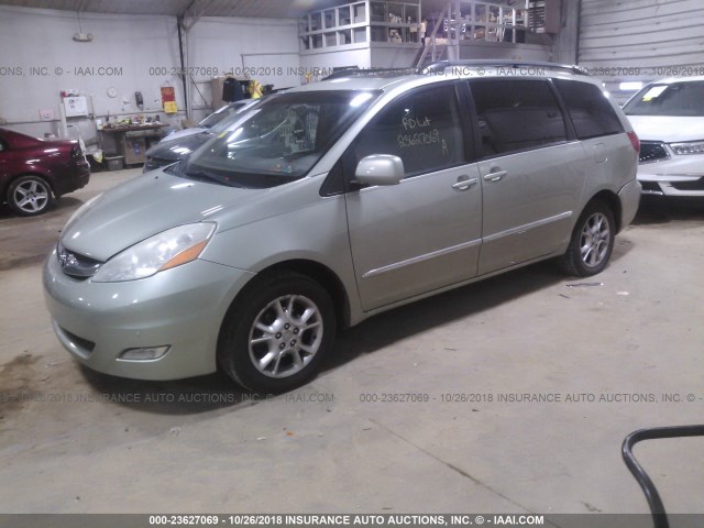 5TDBA22C56S055316 - 2006 TOYOTA SIENNA XLE/XLE LIMITED GREEN photo 2