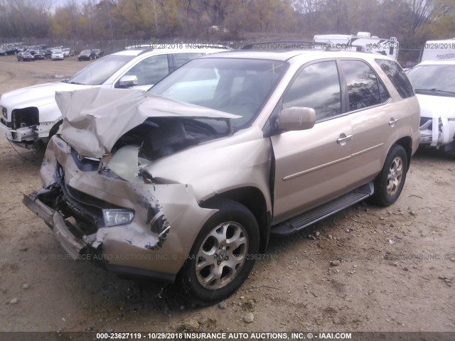 2HNYD18632H520594 - 2002 ACURA MDX TOURING GOLD photo 2