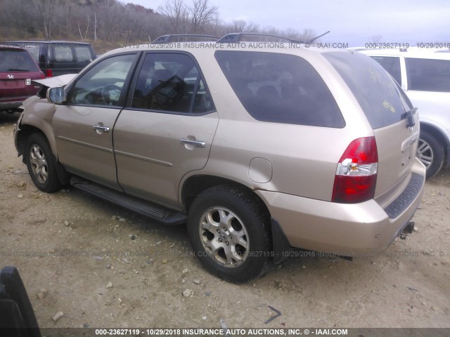 2HNYD18632H520594 - 2002 ACURA MDX TOURING GOLD photo 3