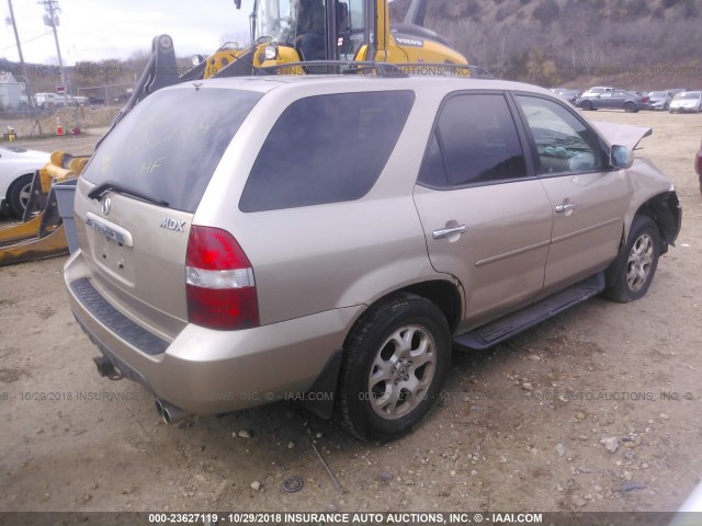 2HNYD18632H520594 - 2002 ACURA MDX TOURING GOLD photo 4