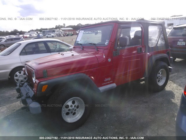 1J4FA29S45P344589 - 2005 JEEP WRANGLER / TJ SE RED photo 2