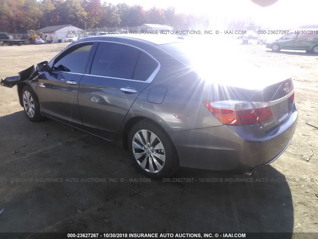 1HGCR3F89DA029466 - 2013 HONDA ACCORD EXL GRAY photo 3