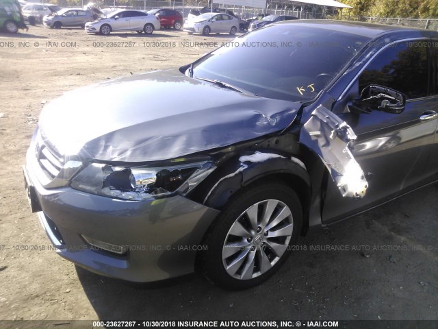 1HGCR3F89DA029466 - 2013 HONDA ACCORD EXL GRAY photo 6