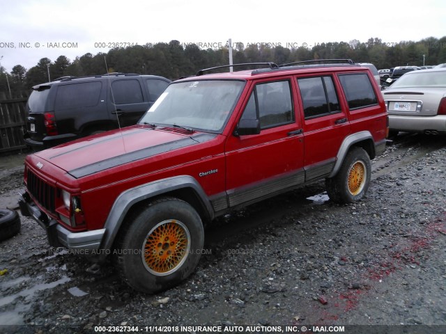 1J4FT78SXTL102824 - 1996 JEEP CHEROKEE COUNTRY RED photo 2