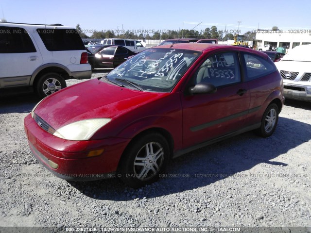 3FAFP3135YR183333 - 2000 FORD FOCUS ZX3 RED photo 2