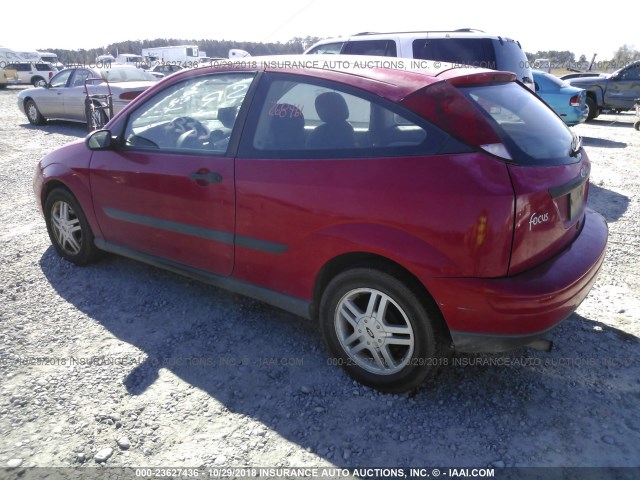 3FAFP3135YR183333 - 2000 FORD FOCUS ZX3 RED photo 3