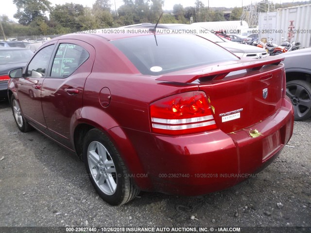 1B3LC56K38N265697 - 2008 DODGE AVENGER SXT RED photo 3